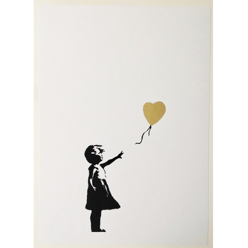 素晴らしい バンクシー風船と少女インテリアGirlwithredBalloonBanksy 